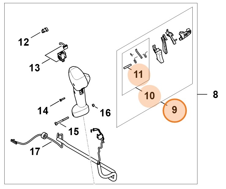 Zestaw elementów obsługowych, Stihl FA080073810