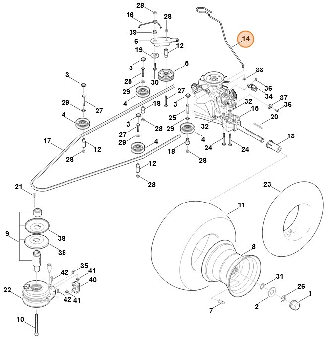 Dźwignia, Stihl 61706473511