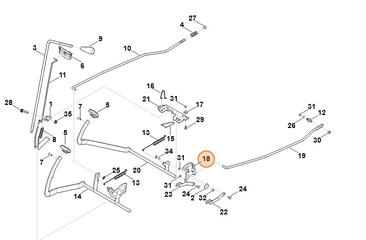 Dźwignia, Stihl 61657643500