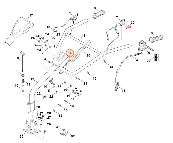 Sprężyna kątowa, Stihl 62507165600
