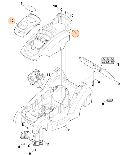 Pokrywa silnika, Stihl 63207602205