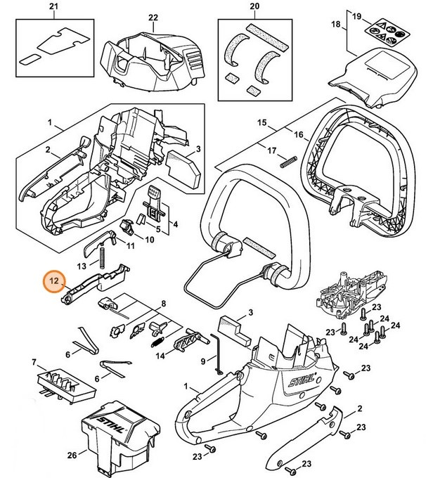 Dźwignia przełącznika, Stihl 45214352400