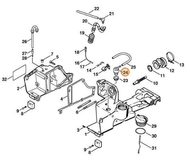 System kompensacji ciśnienia w zbiorniku paliwa, Stihl 42233505803