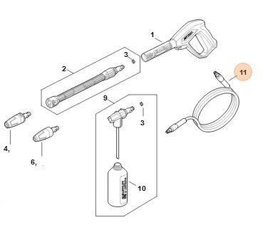 Wąż wysokociśnieniowy, Stihl RE025000800