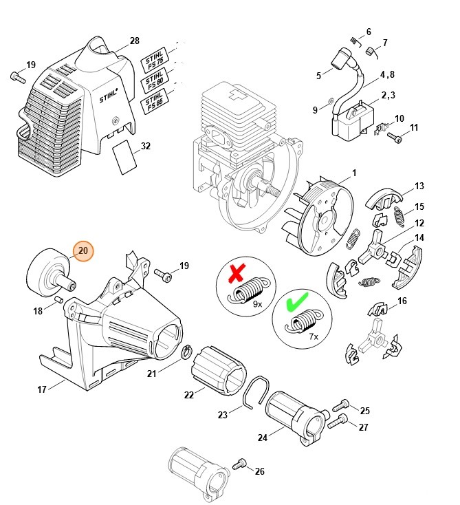 Bęben sprzęgłowy, Stihl 41371602900