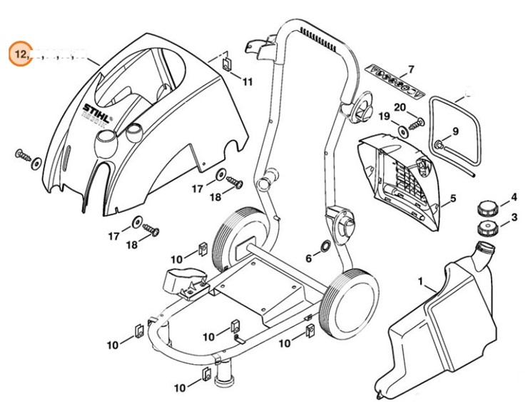 Pokrywa RE 361 K, Stihl 47477062100