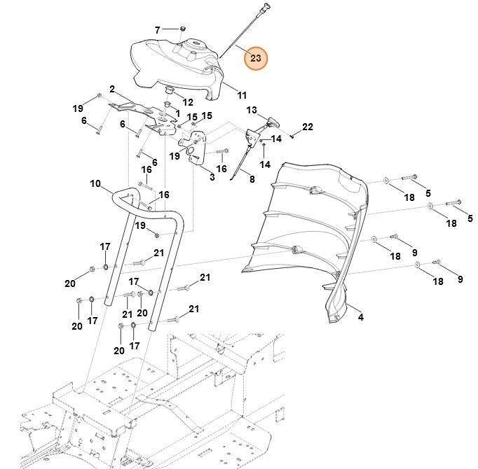 Cięgno ssania, Stihl 61701802600