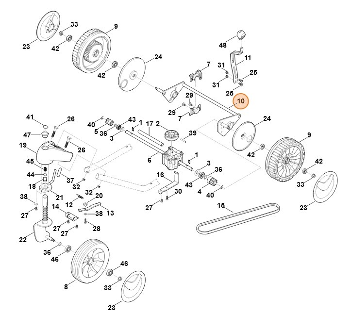 Oś, Stihl 63617002415