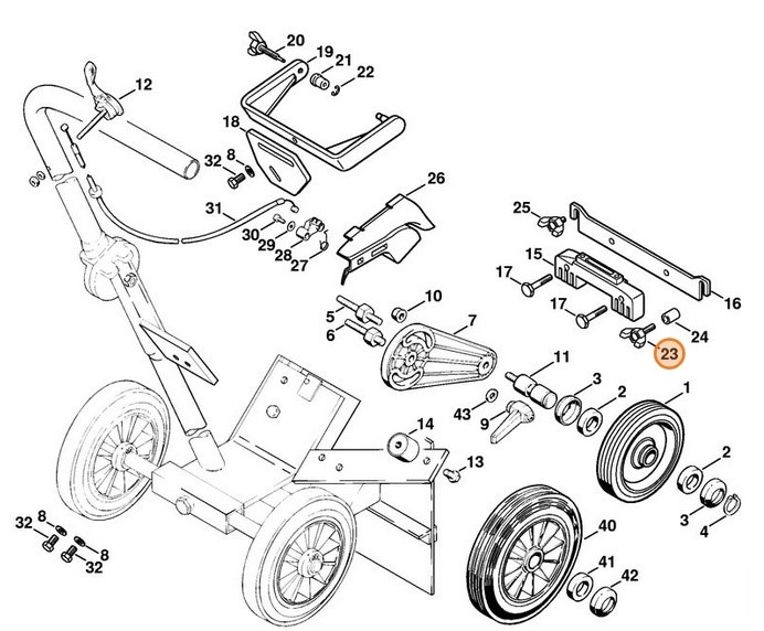 Śruba skrzydełkowa, Stihl 42237109310