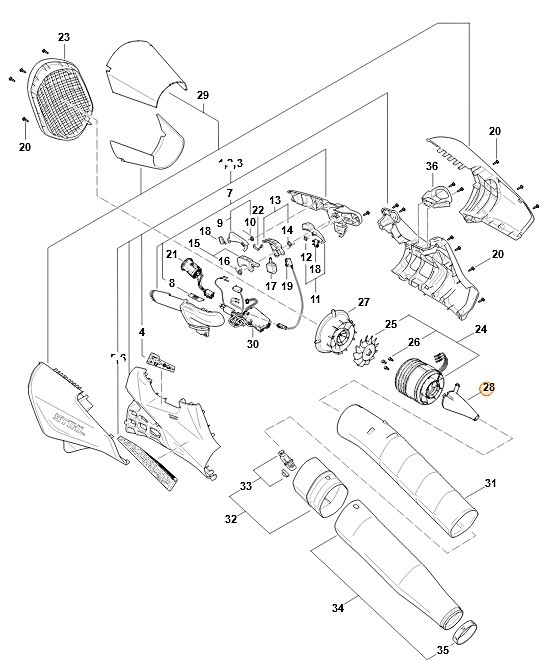 Stożek dyszy wylotowej, Stihl BA017610300
