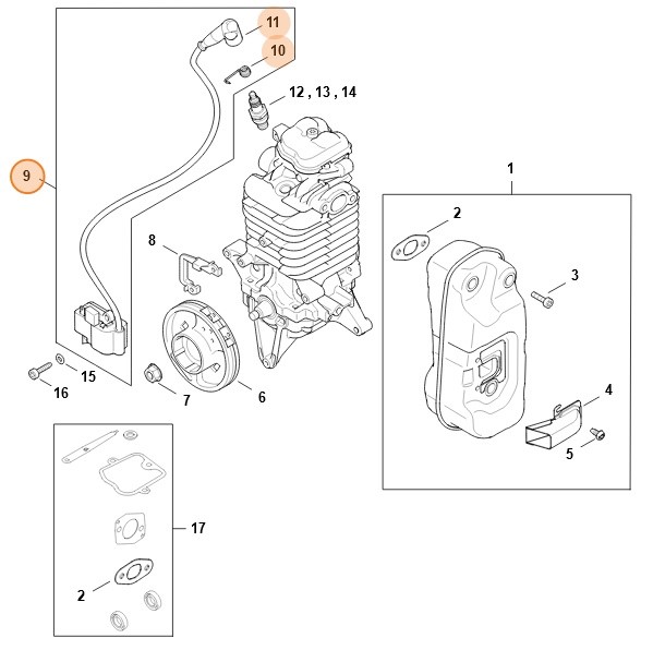 Moduł zapłonowy, Stihl 42834001301