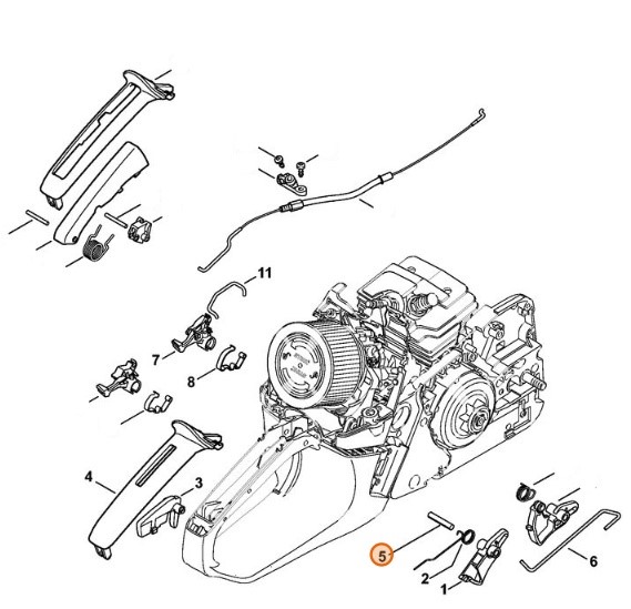 Trzpień cylindryczny 5x28, STIHL 93714702680