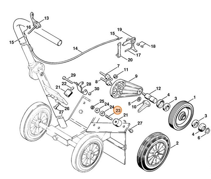Śruba z gwintem dwustronnym M8x40, Stihl 91233191900