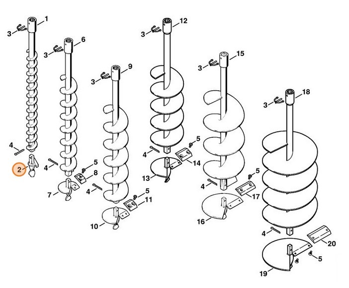 Głowica wiertnicza Ø 40 mm, Stihl 44046803050