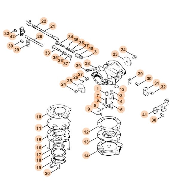 Gaźnik LA-S168A, Stihl 43081200600