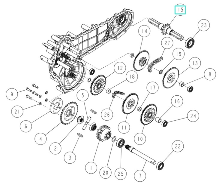 Wałek zębaty (CMP), Orec 0031-01500