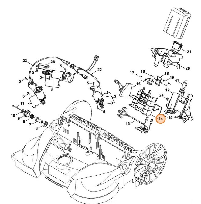 Górna połówka obudowy, Stihl 48604031400