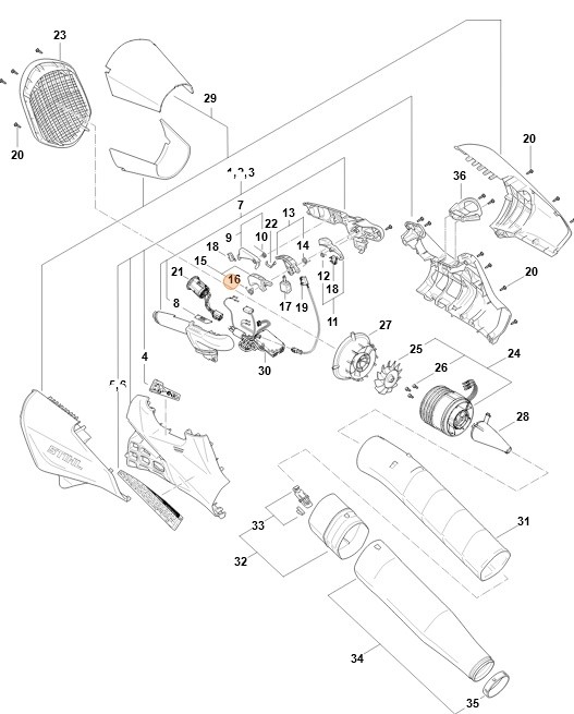 Sprężyna ramieniowa, Stihl BA011824503