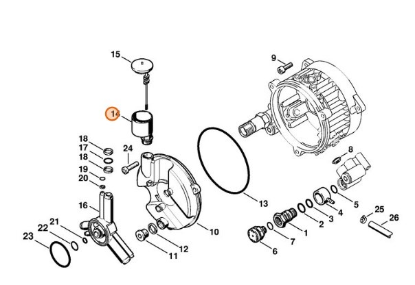 Króciec wlewu oleju, Stihl 47067038000