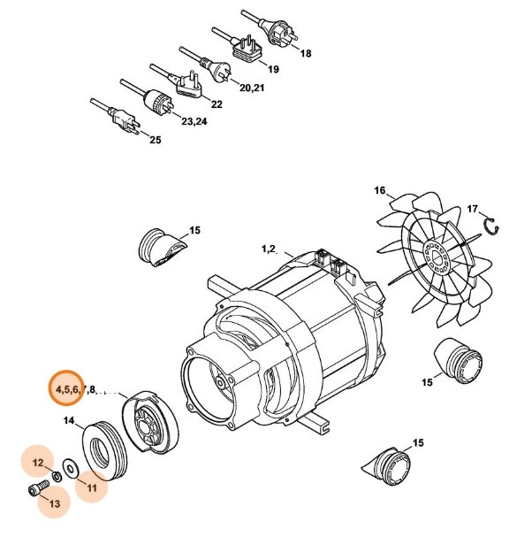 Tarcza zataczająca 8°, 1,4 kW, Stihl 47777608700