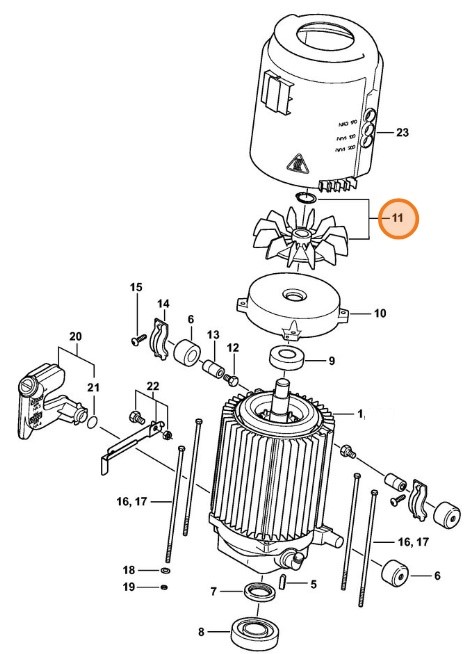 Koło łopatkowe wentylatora, Stihl 47886073000