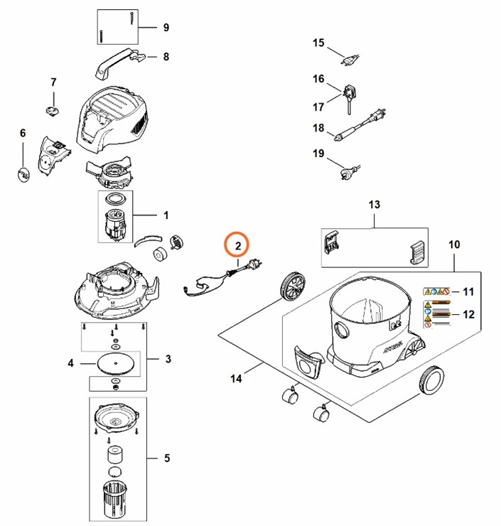 Silnik elektryczny 220 V/50-60 Hz, Stihl SE016000200