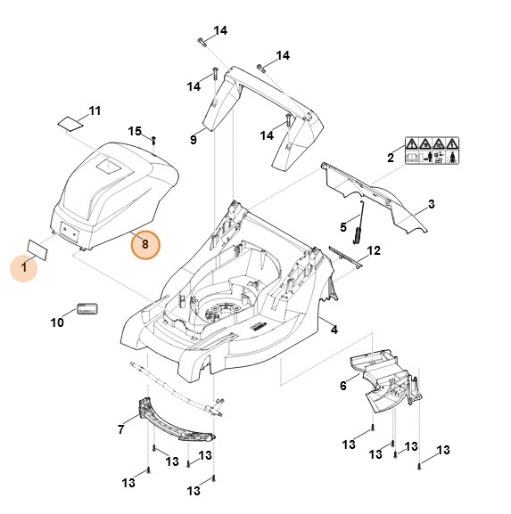 Pokrywa silnika, Stihl 63387602201