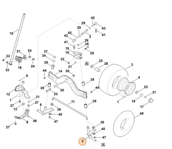 Zwrotnica, str. lewa, Stihl 61407605001