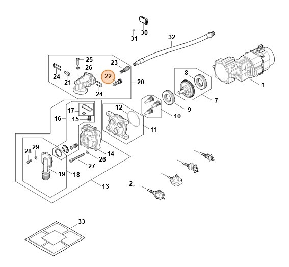 Przyłącze węża, Stihl RE027007310