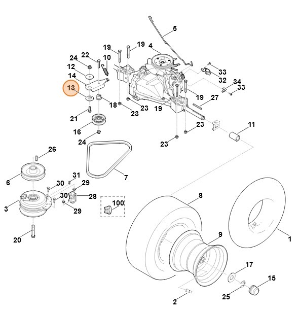 Łożysko wieńcowe, Stihl 61707031920