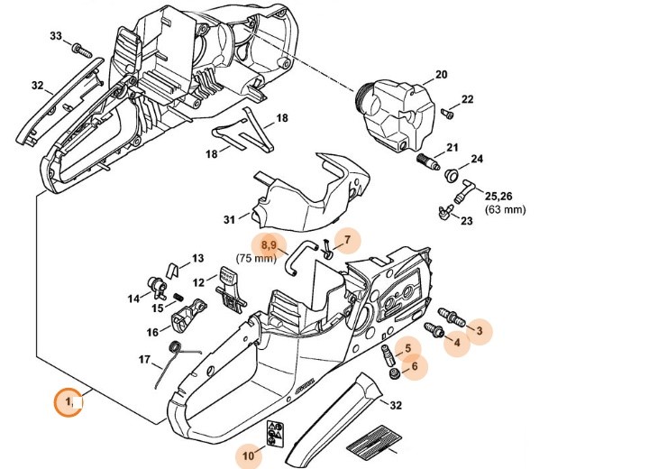 Korpus rękojeści, Stihl 12547901013