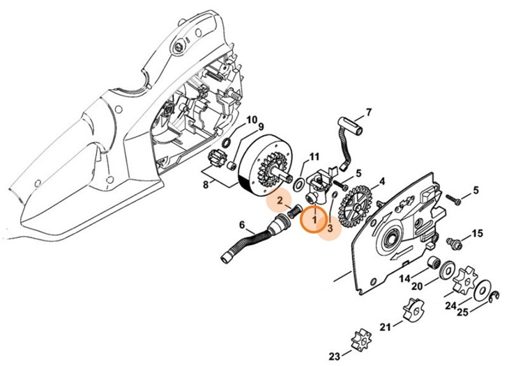 Pompa olejowa, Stihl 12096403202 