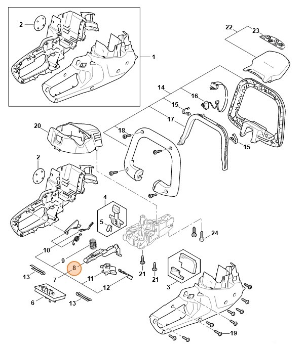 Dźwignia przełącznika, Stihl HA074352400
