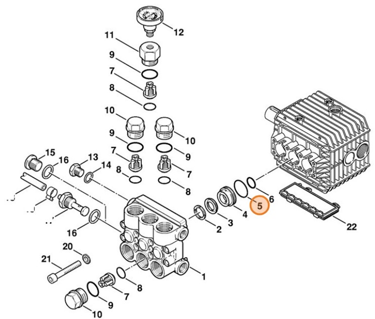 Okrągły pierścień uszczelniający 25,12x1,78, Stihl 96459457750