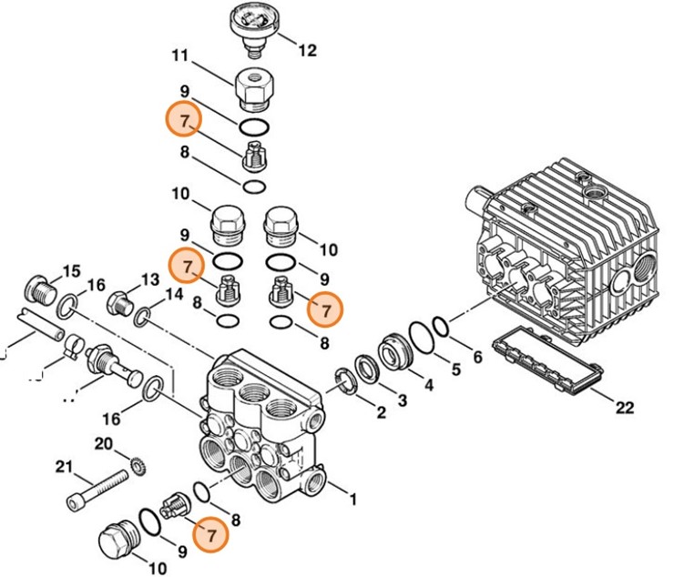 Zestaw zaworów, Stihl 47327006250