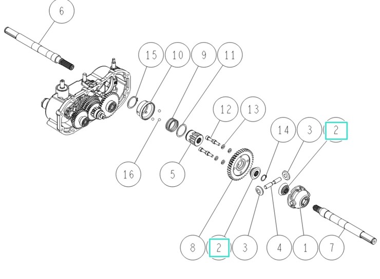 Zębatka przekładni 14T, Orec 80-1260-152-00