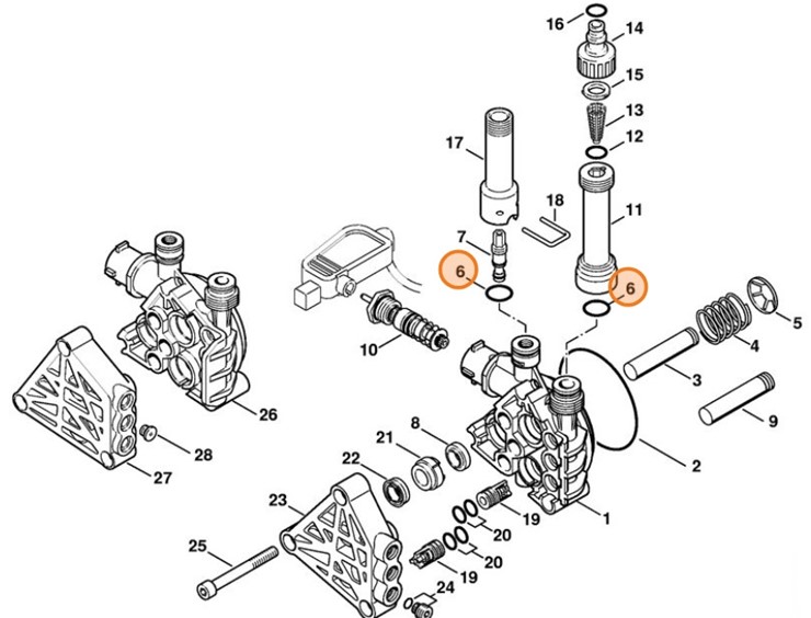 Okrągły pierścień uszczelniający 17,13x2,62, Stihl 96459487591