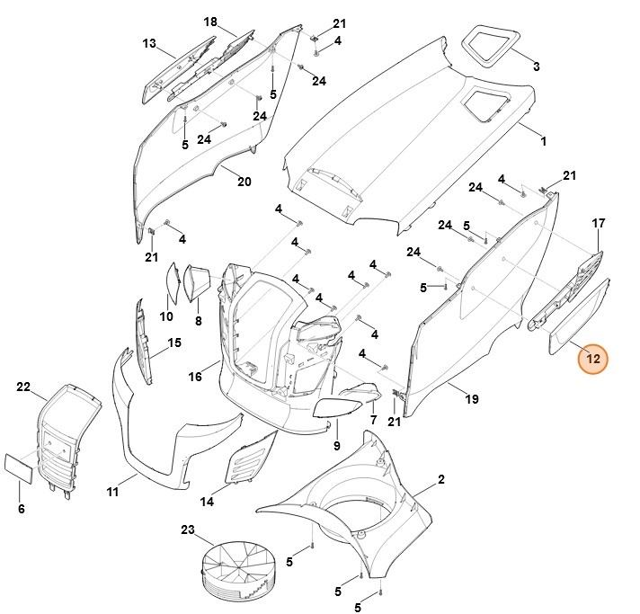 Osłona lewa, Stihl 61707063621