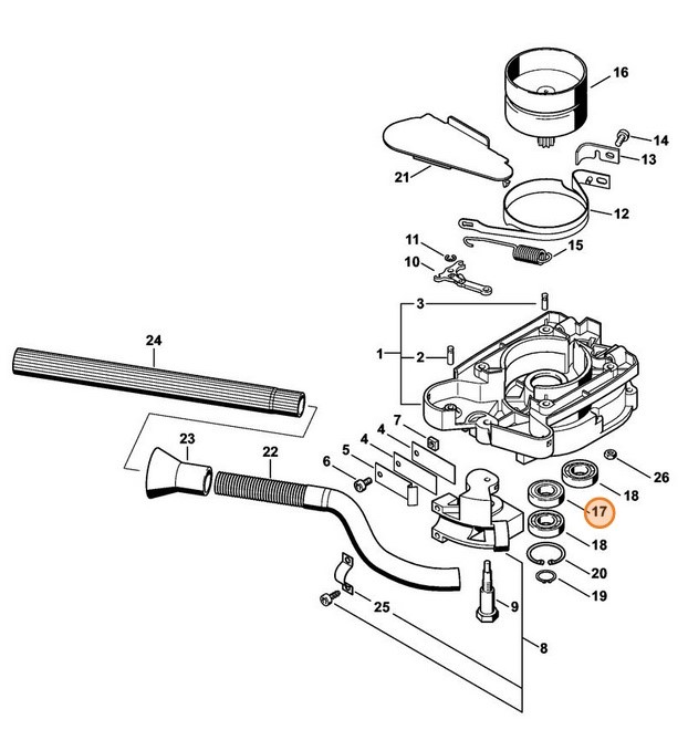 Łożysko kulkowe 6002-2Z, Stihl 95030035260