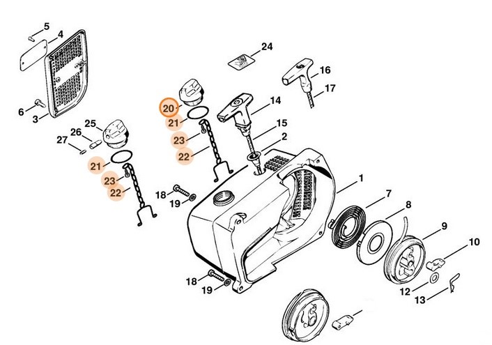 Zamknięcie zbiornika paliwa, Stihl 42053500501