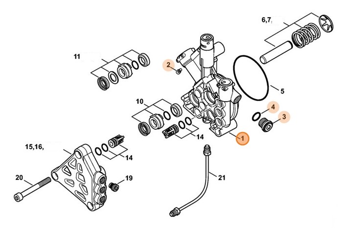 Korpus pompy, Stihl 47687004001