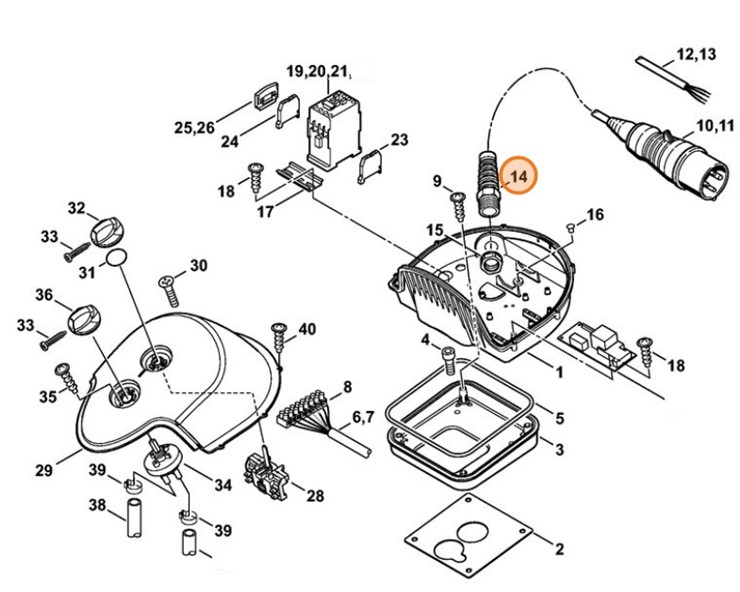 Złącze śrubowe kabla, Stihl 47474308700