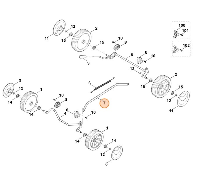 Dźwignia przełożenia, Stihl 63507038800