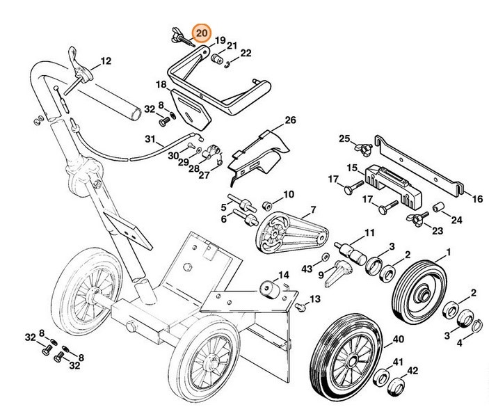 Śruba skrzydełkowa, Stihl 42237109300
