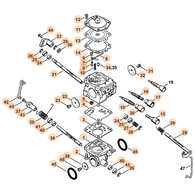 Gaźnik WJ-114C, Stihl 42241200651