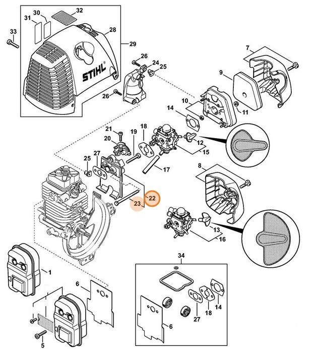Kołnierz pośredni, Stihl 41801202303