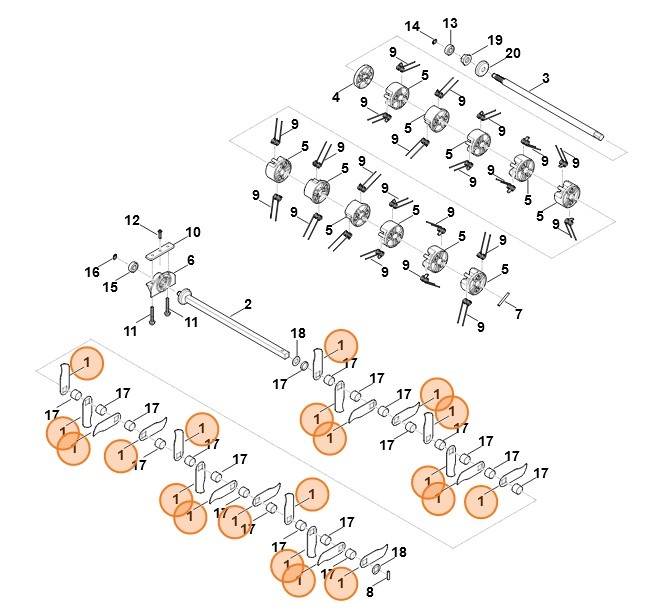 Zestaw noży, Stihl 62910071095