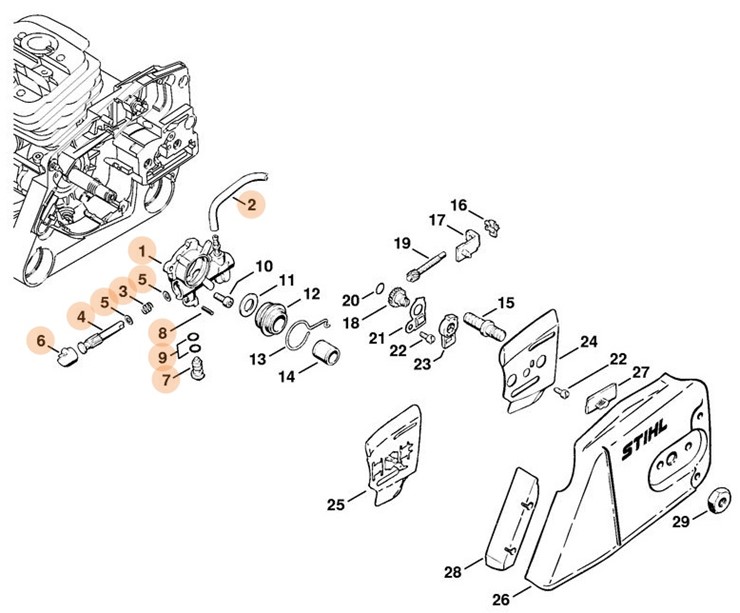 Pompa olejowa, Stihl 11256403201