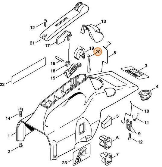 Sprężyna piórowa, Stihl 42231824700