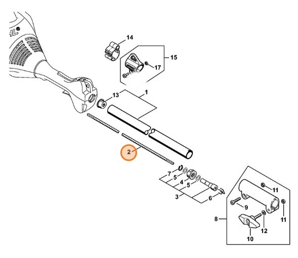 Wałek napędowy, Stihl 41407113203